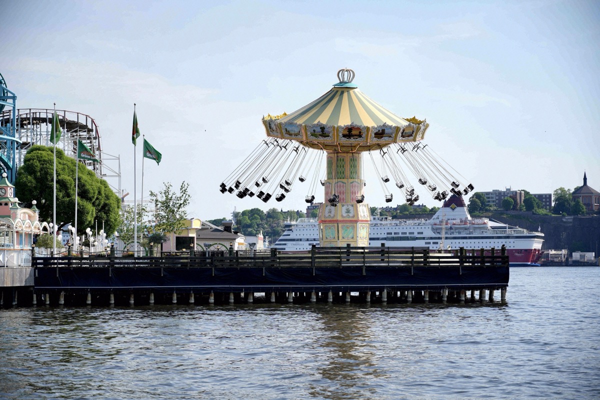 Kettenkarussell im Vergnügungspark Gröna Lund